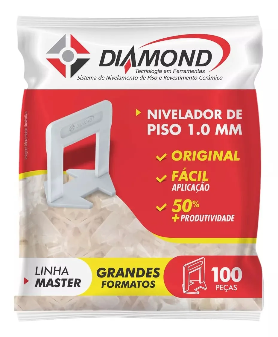 Clips Nivelador Diamond 1,00mm (pacote 100)