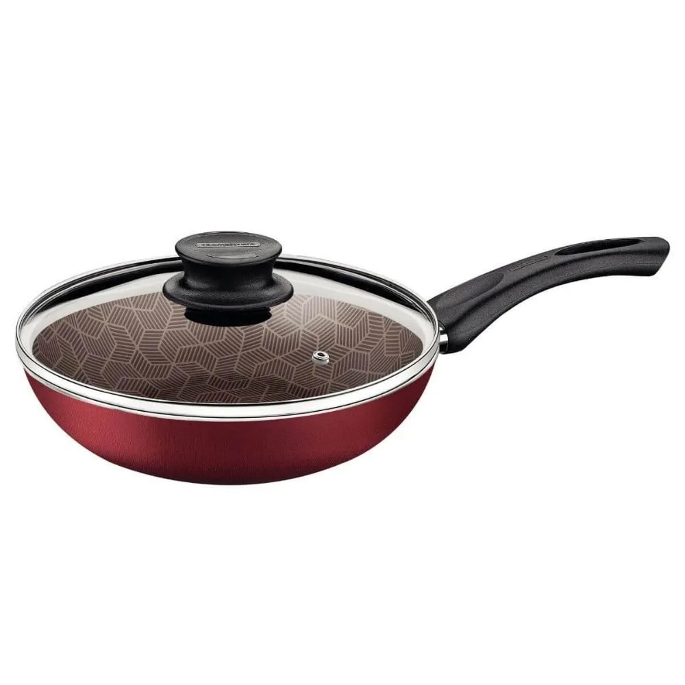 Frigideira Funda Alum C/tp 26cm Paris Vermelha