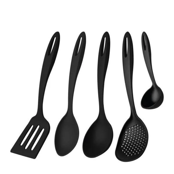Jogo Utencilio Nylon Preto 5pc